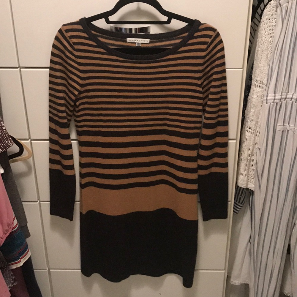 Stripped sweater dress, formed fitting